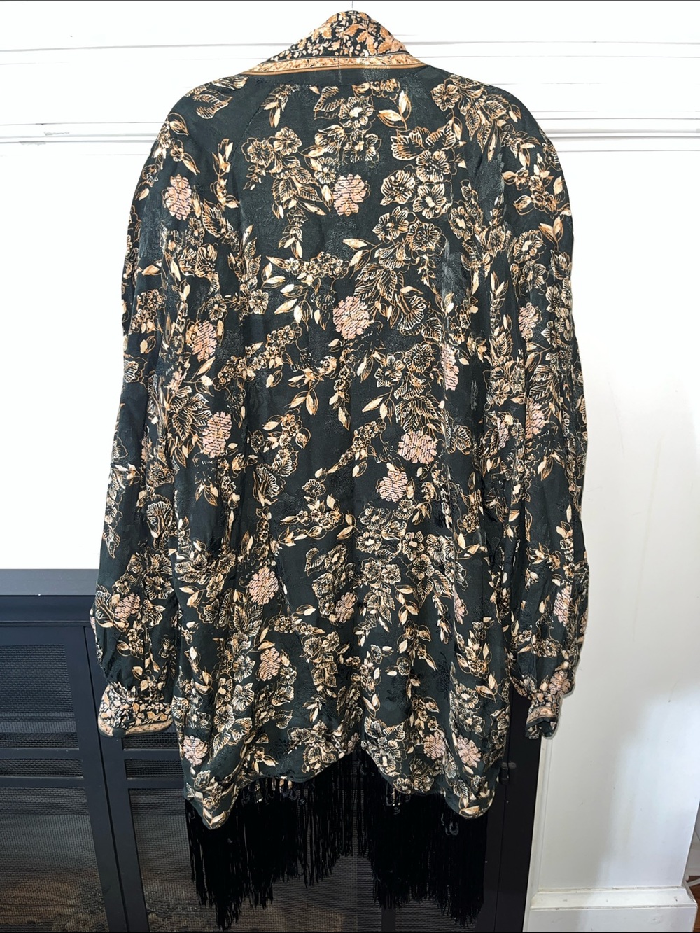 Free People Kailin Floral Print Kimono with Fringe - Picture 4 of 6